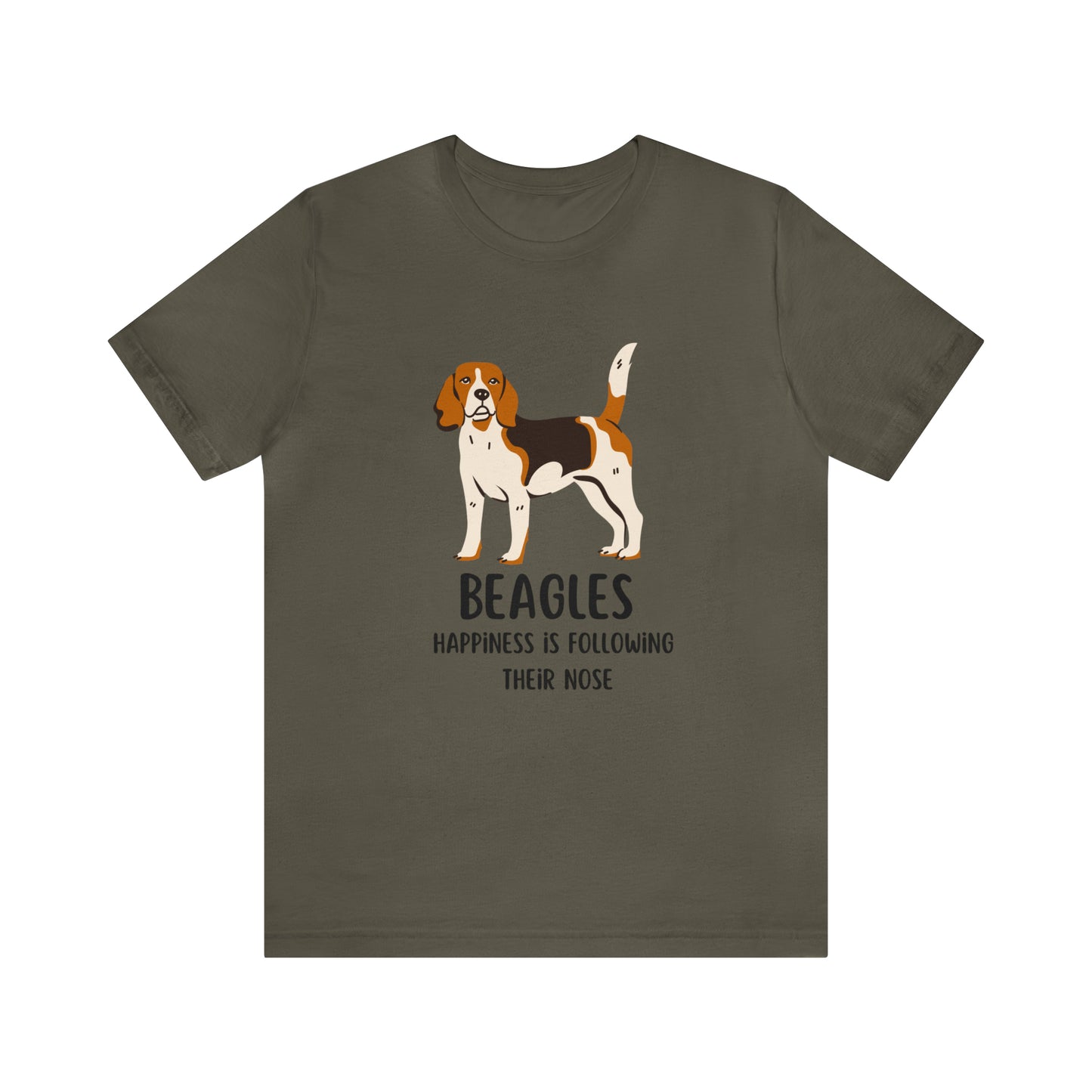 Beagle T-Shirt, Beagles Happiness Is Following Their Nose Shirt, Funny Dog T-Shirt, Beagle Dog Mom Shirt, Gift For Beagle Owner