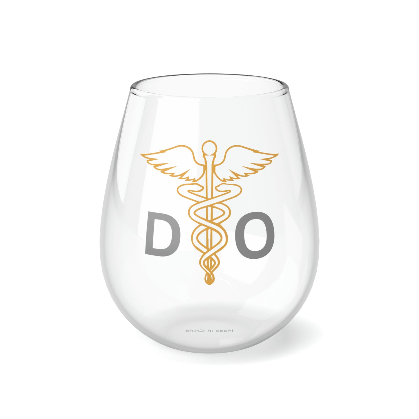 DO Wine Glass, Doctors of Osteopathic Medicine Wine Glass, DO Graduate Wine Glass, Osteopathic Doctor Wine Glass, DO Stemless Wine Glass