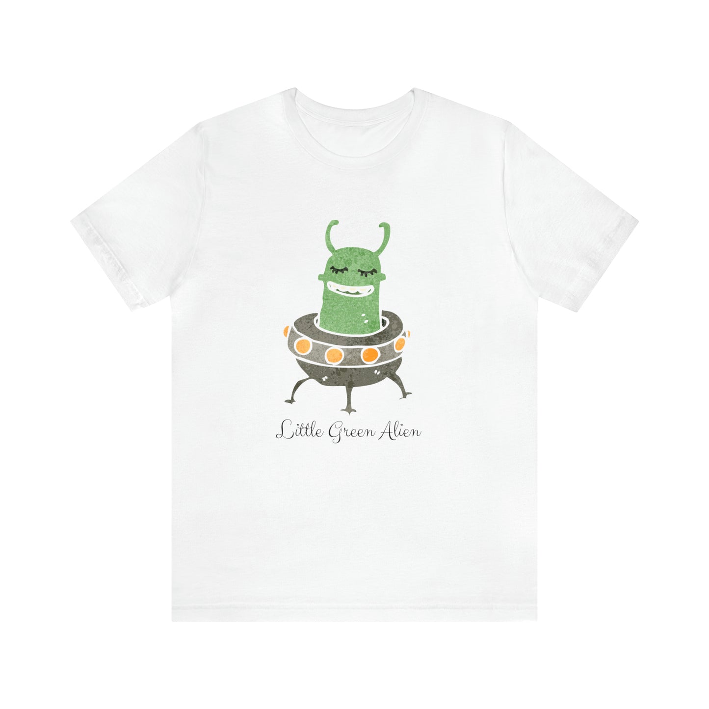 Little Green Alien T-Shirt, Alien in Spaceship Shirt, Alien Shirt, UFO Shirt, Alien Graphic Tee, Sci-Fi Shirt, Cosmic Extraterrestrial Shirt