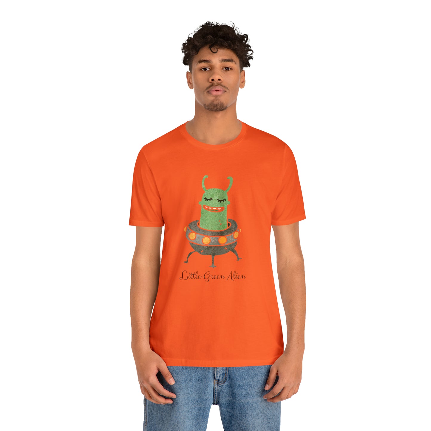 Little Green Alien T-Shirt, Alien in Spaceship Shirt, Alien Shirt, UFO Shirt, Alien Graphic Tee, Sci-Fi Shirt, Cosmic Extraterrestrial Shirt