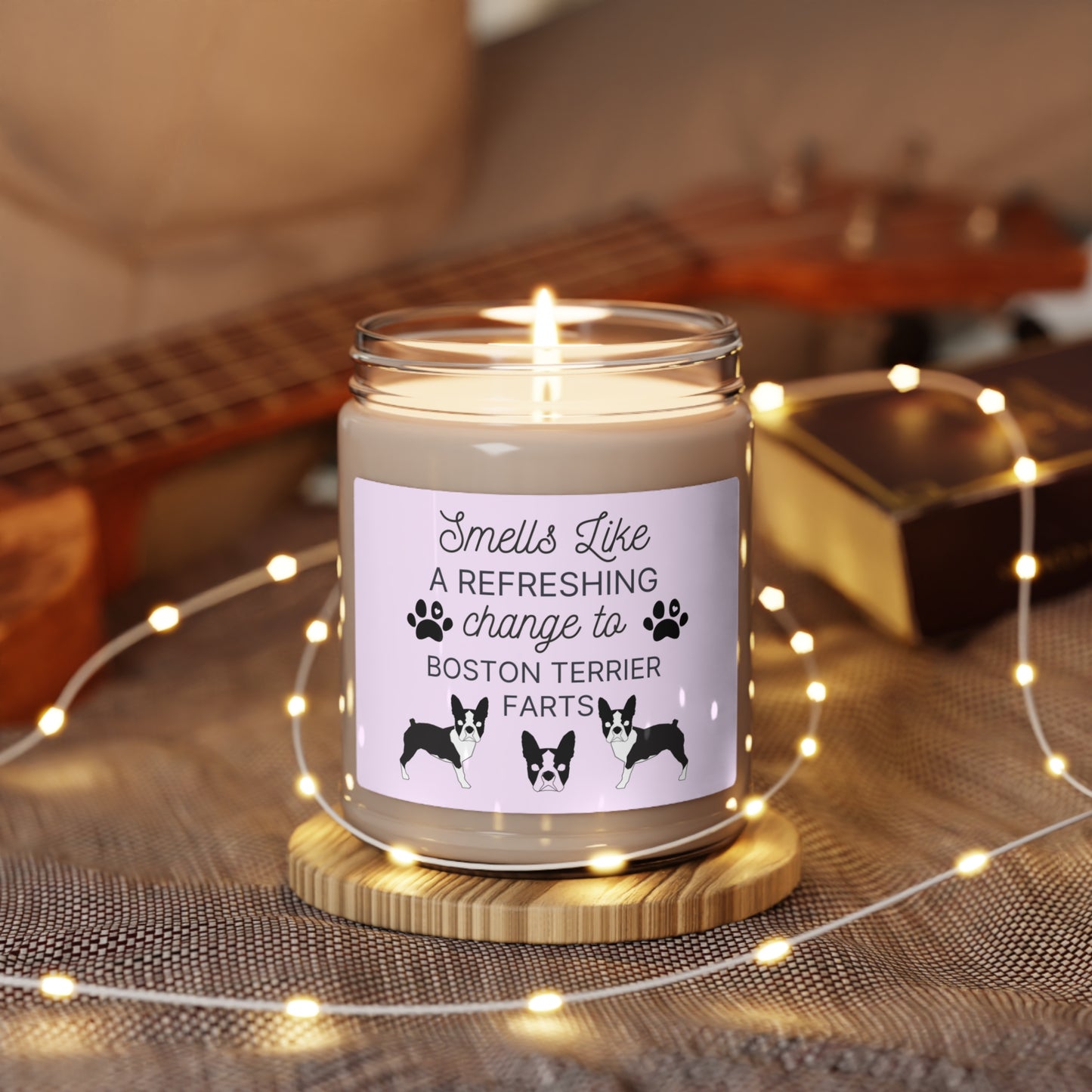 Boston Terrier Candle Gift | Scented Candle for Boston Terrier Dad or Mom