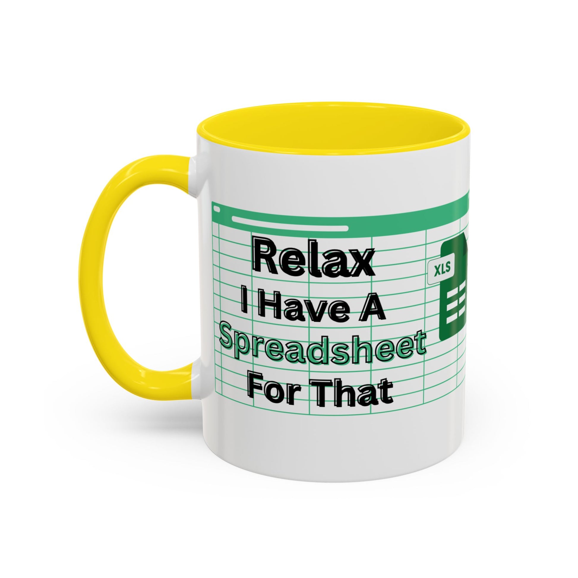 CPA coffee mug, I Have A Spreadsheet For That, accountant mug, ideal for busy tax season gifts - color yellow
