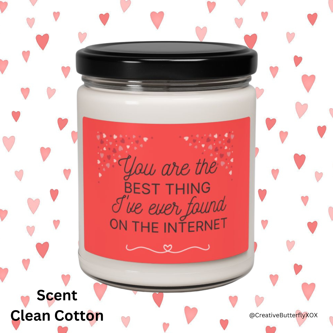 Clean Cotton Scented Soy Candle | Best Thing on the Internet Candle | Funny Anniversary Gift