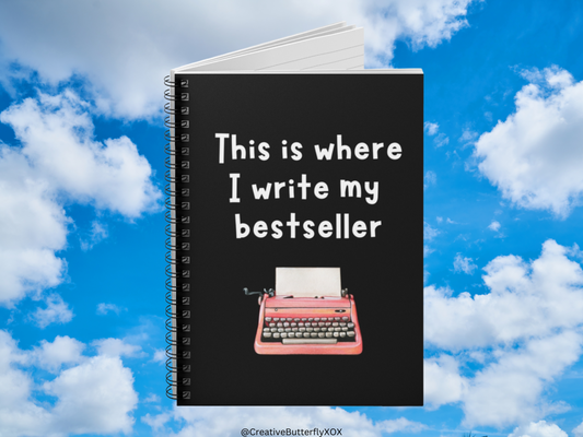 Author Gifts, Gift For Author, Author Notebook, Author Journal, This Is Where I Write My Bestseller Journal, Writer Gifts, Writer Journal