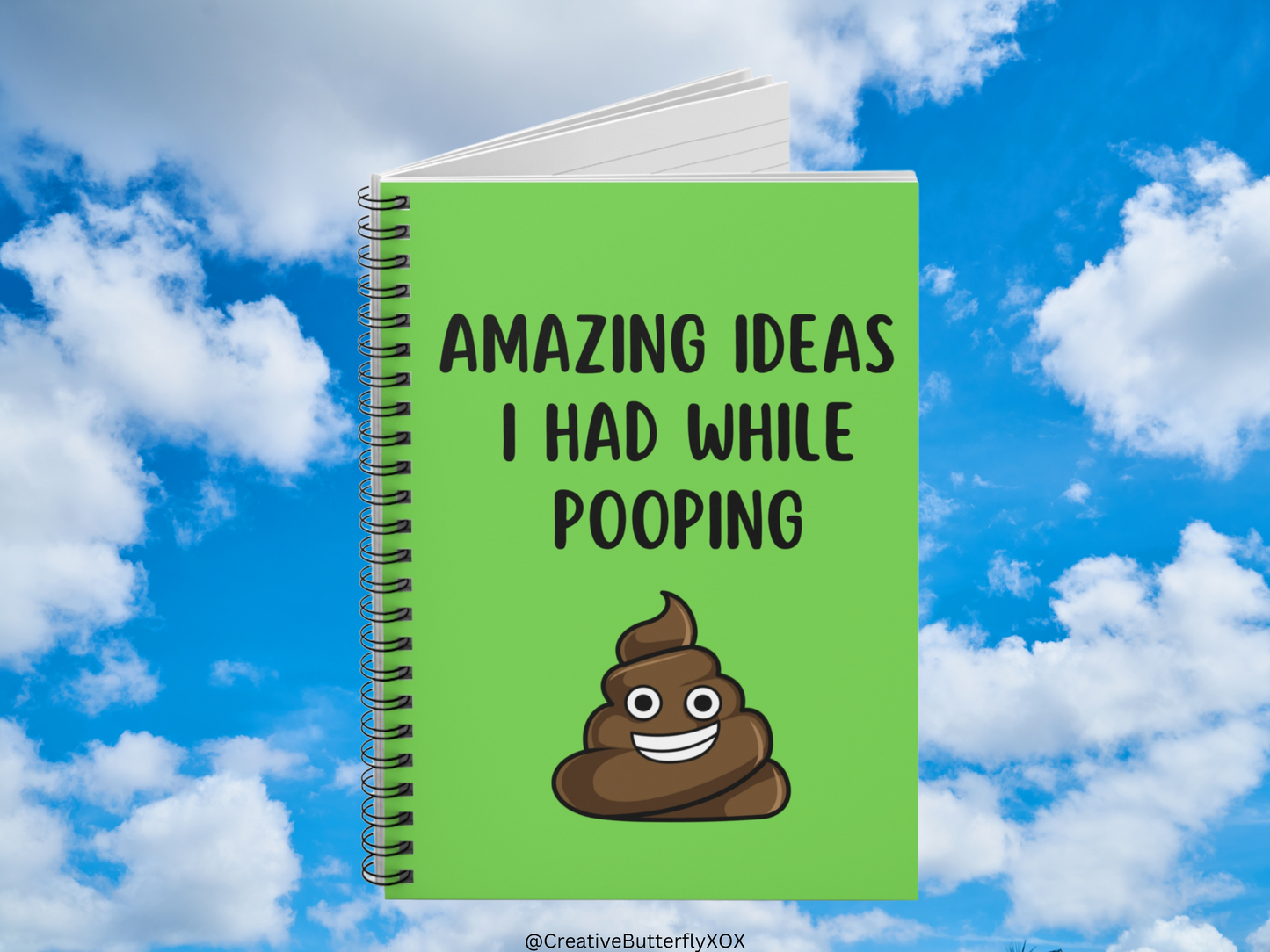 Amazing Ideas I had While Pooping Notebook, Funny NoteBook, Funny Toilet Humor Notebook, Funny Poo Journal Gift, Coworker Gift Stationery