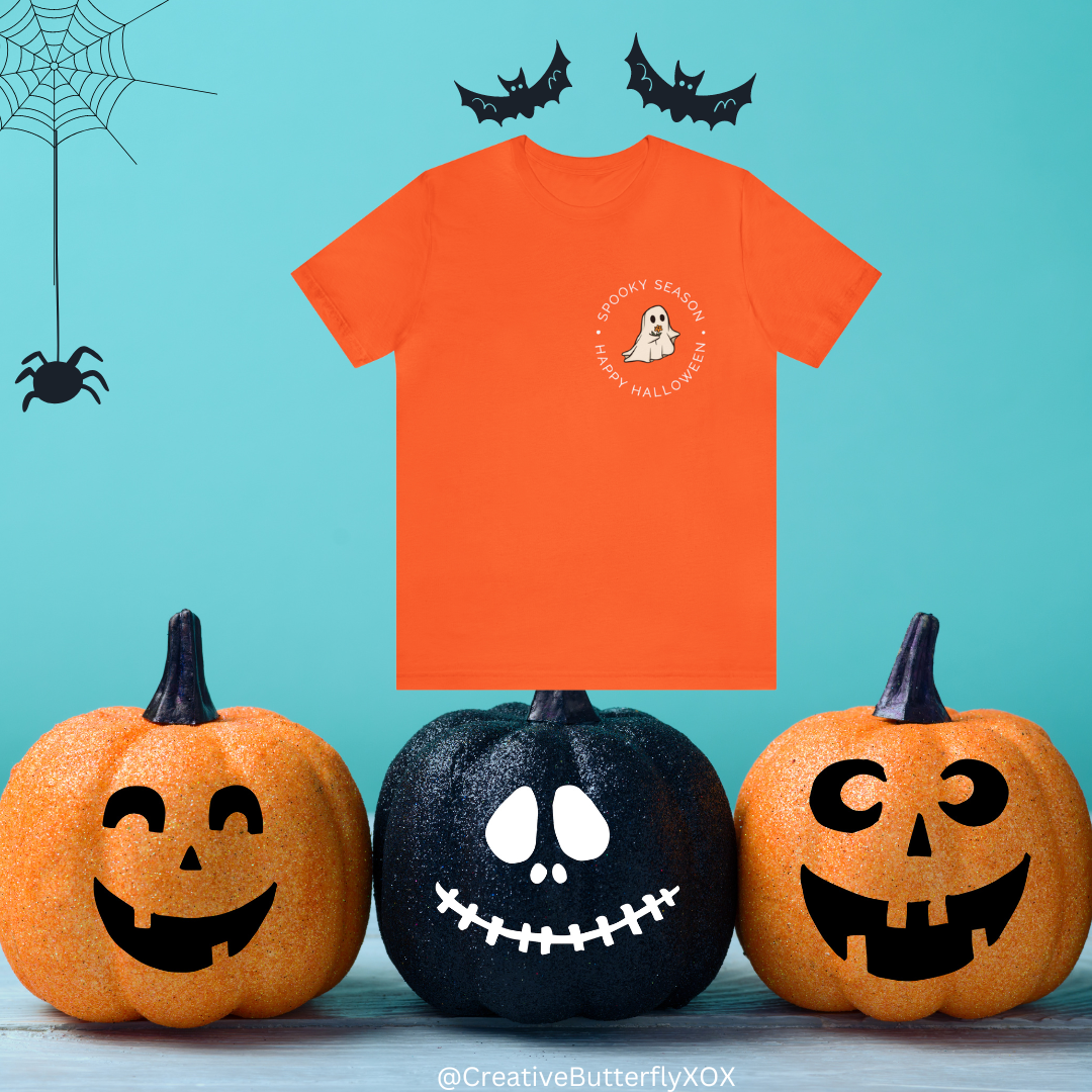 Spooky Season Ghost Shirt, Cute Ghost Halloween T-Shirt, Ghoul Shirt, Spooky Season Shirt, Happy Halloween Costume Tee, Color Options