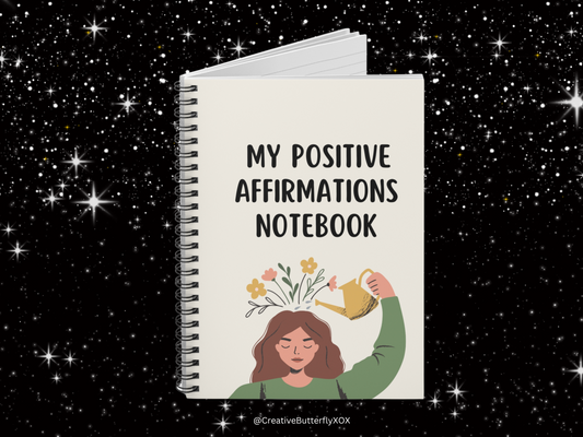 My Positive Affirmations Notebook, Positive Affirmations Journal, Affirmations Diary, Daily Affirmations Planner Stationery, Mental Health