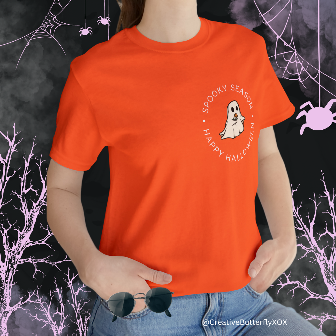 Spooky Season Ghost Shirt, Cute Ghost Halloween T-Shirt, Ghoul Shirt, Spooky Season Shirt, Happy Halloween Costume Tee, Color Options