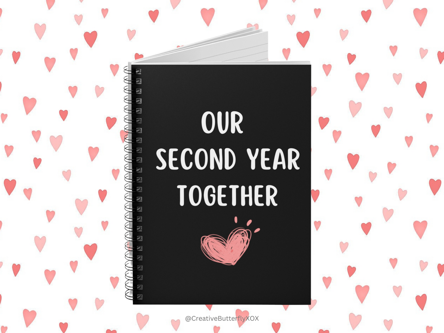 Our Second Year Together Journal Notebook, Second Anniversary Gift for Boyfriend or Girlfriend, 2nd Year Together Notebook, Relationships