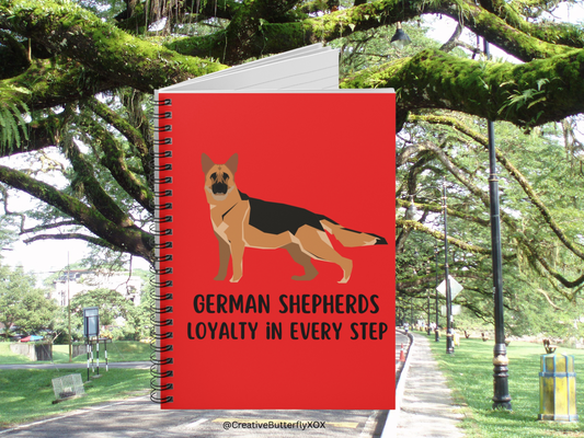 German Shepherd Notebook, German Shepherds Journal, German Shepherds Gifts, German Shepherd Mom, Dog Stationery, Dog Dad Gift