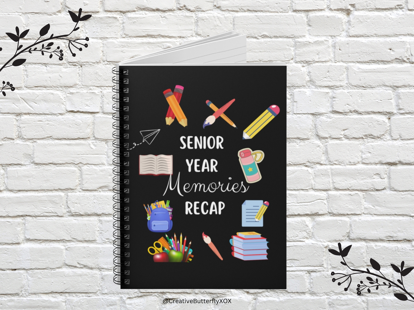 Senior Year Memories Recap Notebook Journal, Seniors School Year Notebook, Senior College Notebook, School Notebook, Seniors Stationery