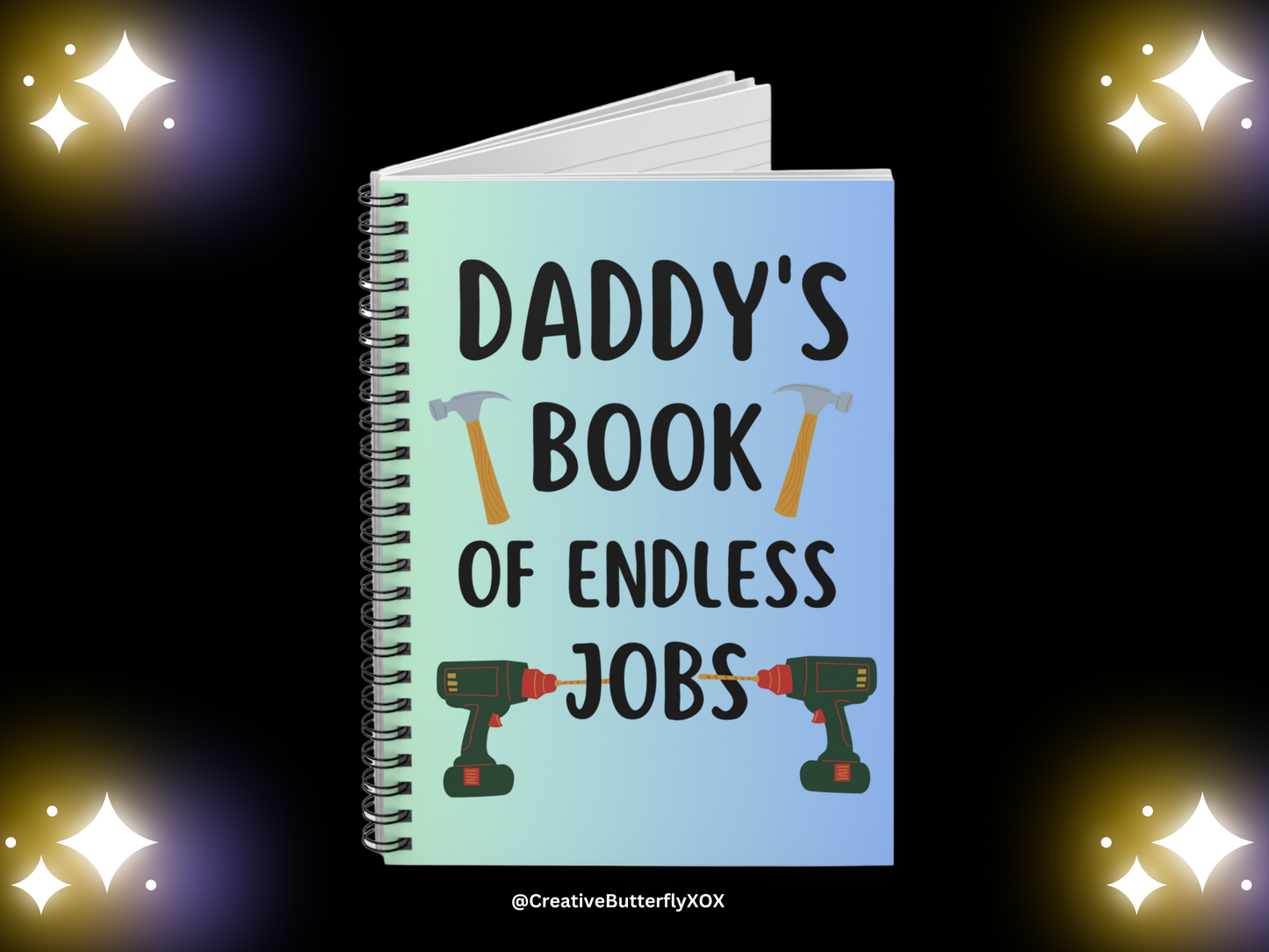 Funny Gift For Dad, Daddy's Book Of Endless Jobs Notebook, Funny Journal For Dad, Funny Dad Notebook, Dad Gift, Fathers Day Gift Daddy