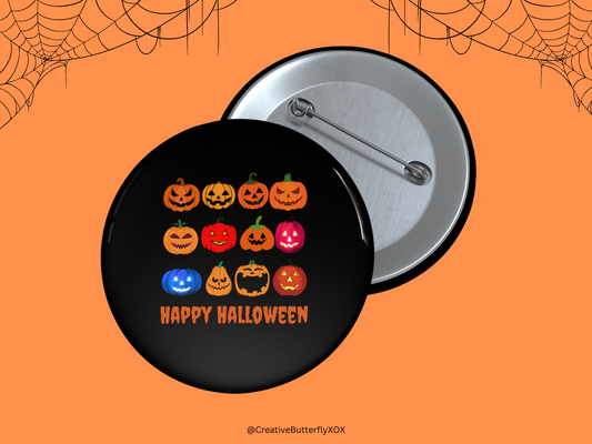 Jack O' Lantern Pin, Jack O' Lantern Button, Pumpkins Pin, Pumpkins Button, Halloween Pin Back Button, Halloween Gift, Pumpkin Badge
