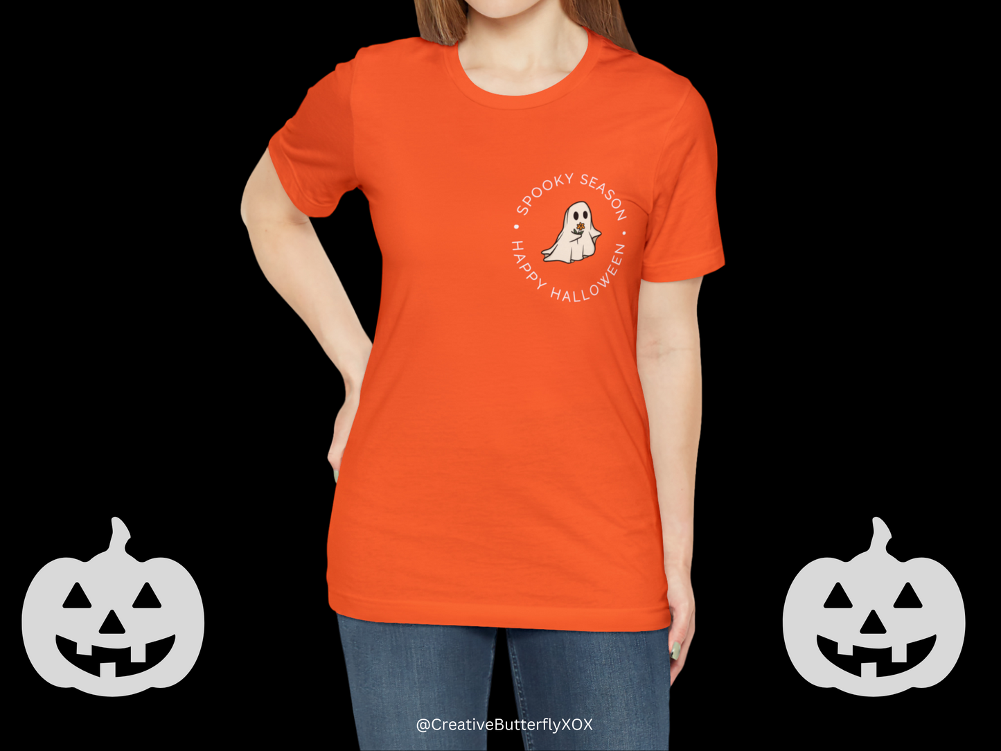 Spooky Season Ghost Shirt, Cute Ghost Halloween T-Shirt, Ghoul Shirt, Spooky Season Shirt, Happy Halloween Costume Tee, Color Options