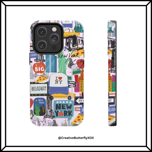 New York Phone Case, NYC Collage Phone Case, Aesthetic Manhattan Phone Case, NY Style Tough Phone Cases