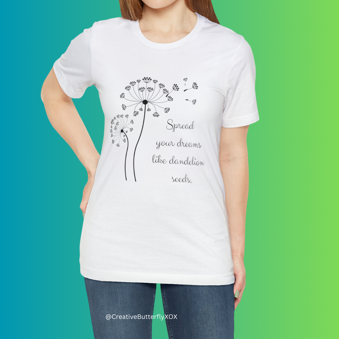 Dandelion Seeds T-Shirt, Boho Dandelion Seeds Shirt, Dandelion Shirt, Wild Flowers Shirt, Bohemian T-Shirt, Hippie Vibes Shirt, Flower Shirt