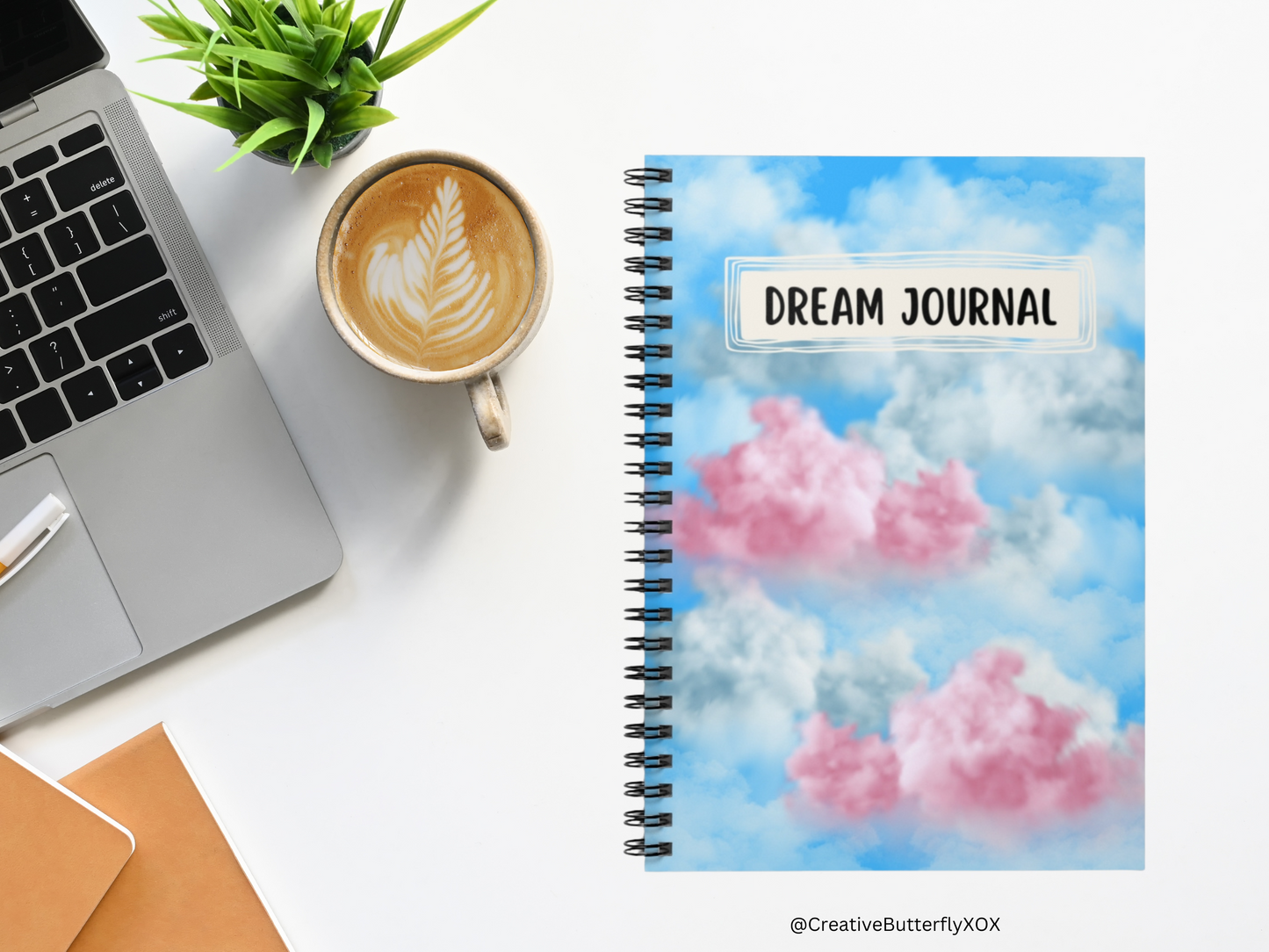 Dream Journal Notebook, Dream Diary, Write Down Your Dreams Notebook, Witchy Woman Gift, Pastel Clouds Notebook, Affirmations Notebook