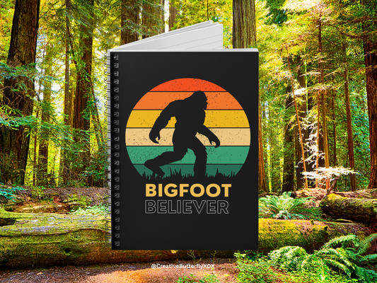 Bigfoot Notebook, Bigfoot Believer Notebook, Bigfoot Journal, Bigfoot Adventure NoteBook, Bigfoot Gifts, Stationery Gift for BigFoot Fan