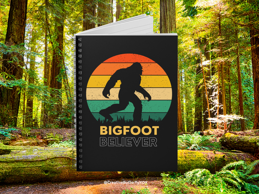 Bigfoot Notebook, Sasquatch Notebook, Bigfoot Believer Notebook, Bigfoot Journal, Bigfoot Adventure NoteBook, Bigfoot Gifts, Stationery Gift for BigFoot Fan