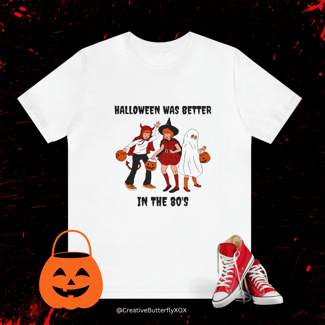 Retro 80s Halloween Shirt, Vintage Halloween T-Shirt, Fall Shirt, Retro Halloween Shirt, 80's Halloween T-Shirt, 80s Vintage Trick or Treat Shirt