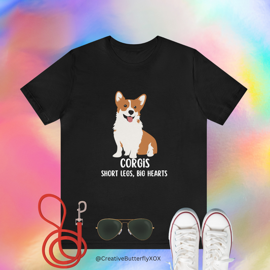 Dog Corgi T-Shirt, Corgis Short Legs Big Hearts Shirt, Corgis Shirt, Corgi T-Shirt, Dog Mom Shirt, Gift For Corgi Owner