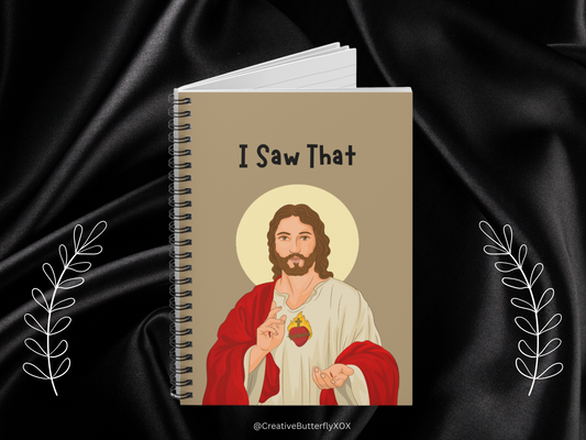 Jesus Notebook, Funny I Saw That Jesus Meme Notebook, Funny Journal, Funny Jesus Journal, Jesus Stationery, Funny Christian Notebook Gift