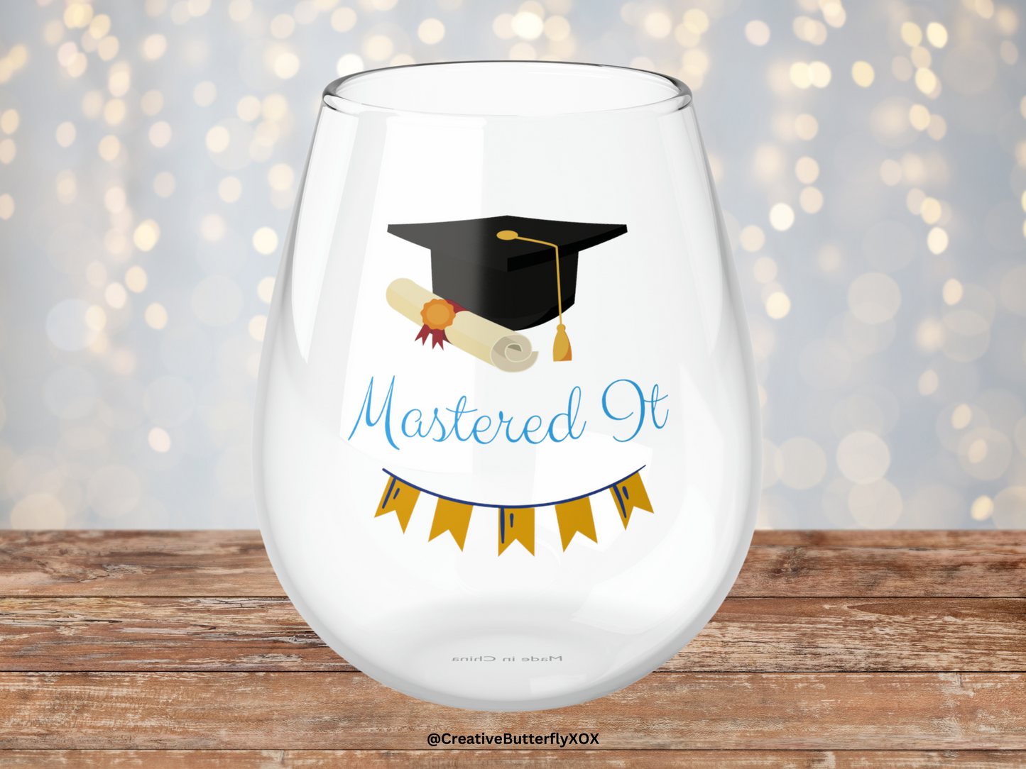 Mastered It Wine Glass, Graduation Wine Glass, Graduate Wine Glass, Graduation Gifts, Grad Stemless Wine Glass, Grad Gifts, Graduation Gifts