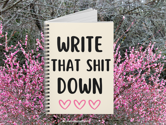 Write That Sh*t Down Notebook, Writer Gift, Writer Notebook, Author Gift, Funny Notebook, Funny Journal Gift, Coworker Gift, Colleague Gift