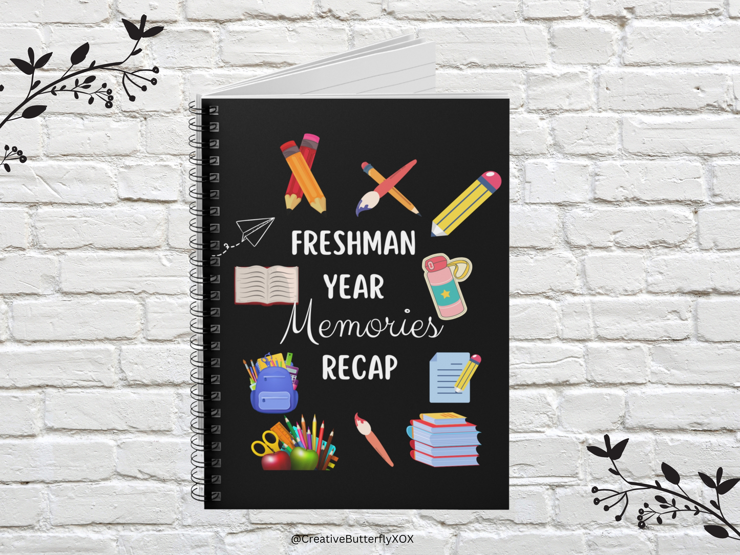 Freshman Year Memories Recap Notebook Journal, Freshman School Year Notebook, Freshman College Notebook, Freshman Journal Stationery