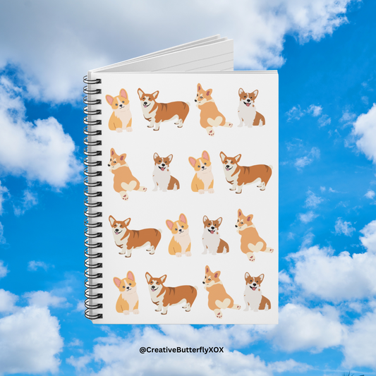 Corgi Notebook, Corgi Gifts, Pembroke Welsh Corgi Dog Notebook, Corgi Mom Gift, Corgi Stationery, Corgi Note Pad Writing Pad, Corgi Butts
