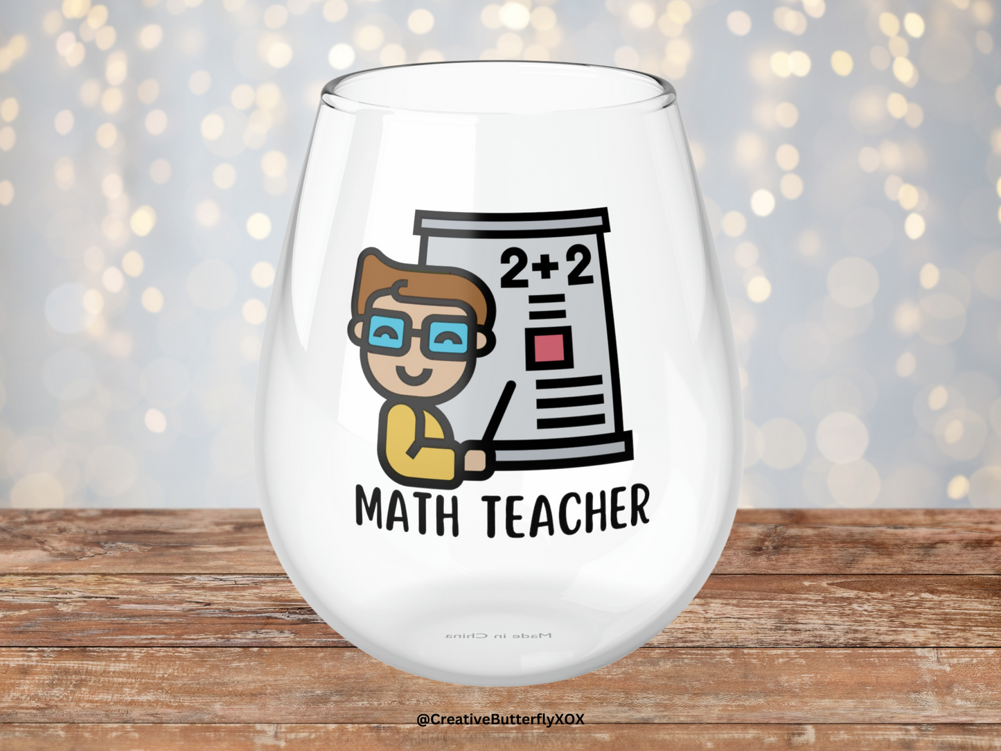 Math Teacher Wine Glass, Math Teacher Gifts, Gift For Math Teacher Mathematics, Math Teacher Thank You Gift, Math Teacher Retirement Gift