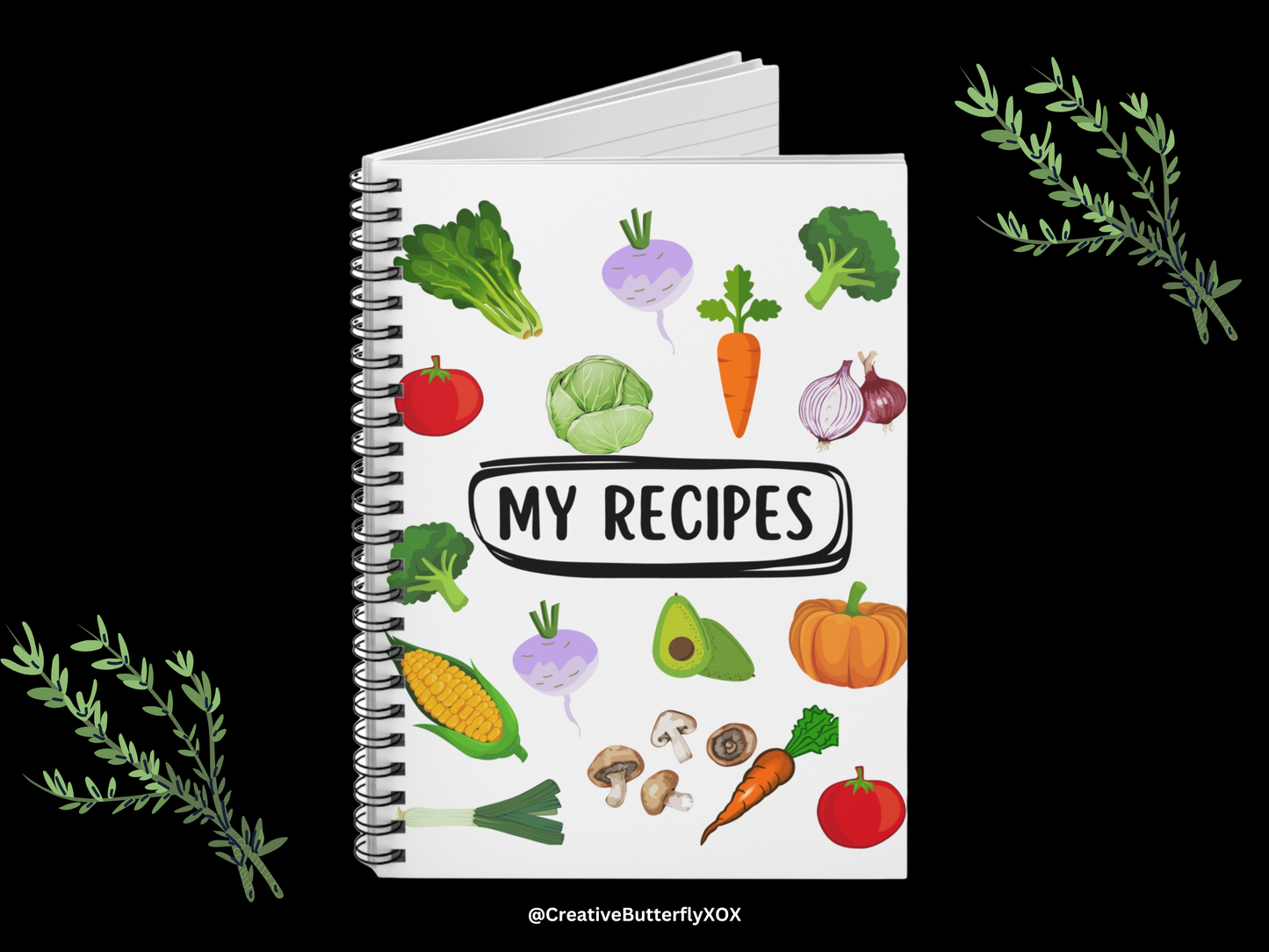 My Recipes Book, My Recipes Notebook, Recipe Book, Recipe Journal, Recipe Notes, Gift For Her, Recipe Book For Mom, Gift for Grandma Mom