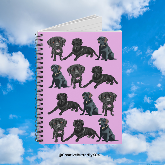 Black Lab Notebook, Black Lab Gifts, Labrador Notebook, Black Labrador Retriever Notebook, Labrador Notepad, Black Labrador Stationery