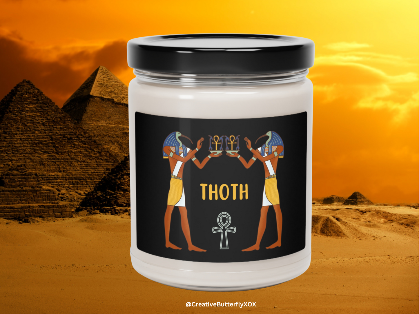 Egyptian Thoth Candle, Egyptian Deity Candle, Egyptian Ibis Candle, Thoth Alchemist Candle, Meditation Candle, Scented Soy Wax Aromatherapy