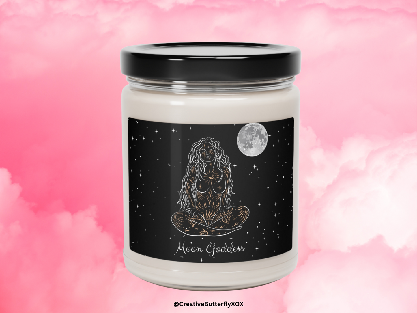 Moon Goddess Candle, Aromatherapy Candle, Witchy Woman Candle, Wicca Candle, Celestial Goddess Scented Candle, Glass Jar Candle For Her