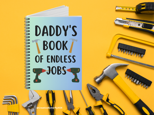 Funny Gift For Dad, Daddy's Book Of Endless Jobs Notebook, Funny Journal For Dad, Funny Dad Notebook, Dad Gift, Fathers Day Gift Daddy