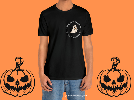 Spooky Season Ghost Shirt, Cute Ghost Halloween T-Shirt, Ghoul Shirt, Spooky Season Shirt, Happy Halloween Costume Tee, Color Options