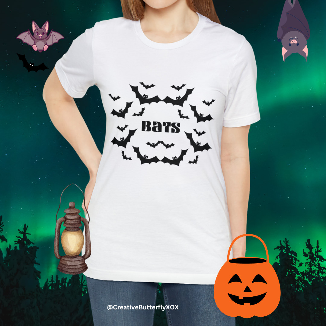 Bats T-Shirt, Black Bats Shirt, Bat Shirt, Spooky Season T-Shirt, Bats Halloween Shirt, Gothic Shirt, Goth Shirt, Creepy Flying Bats Shirt