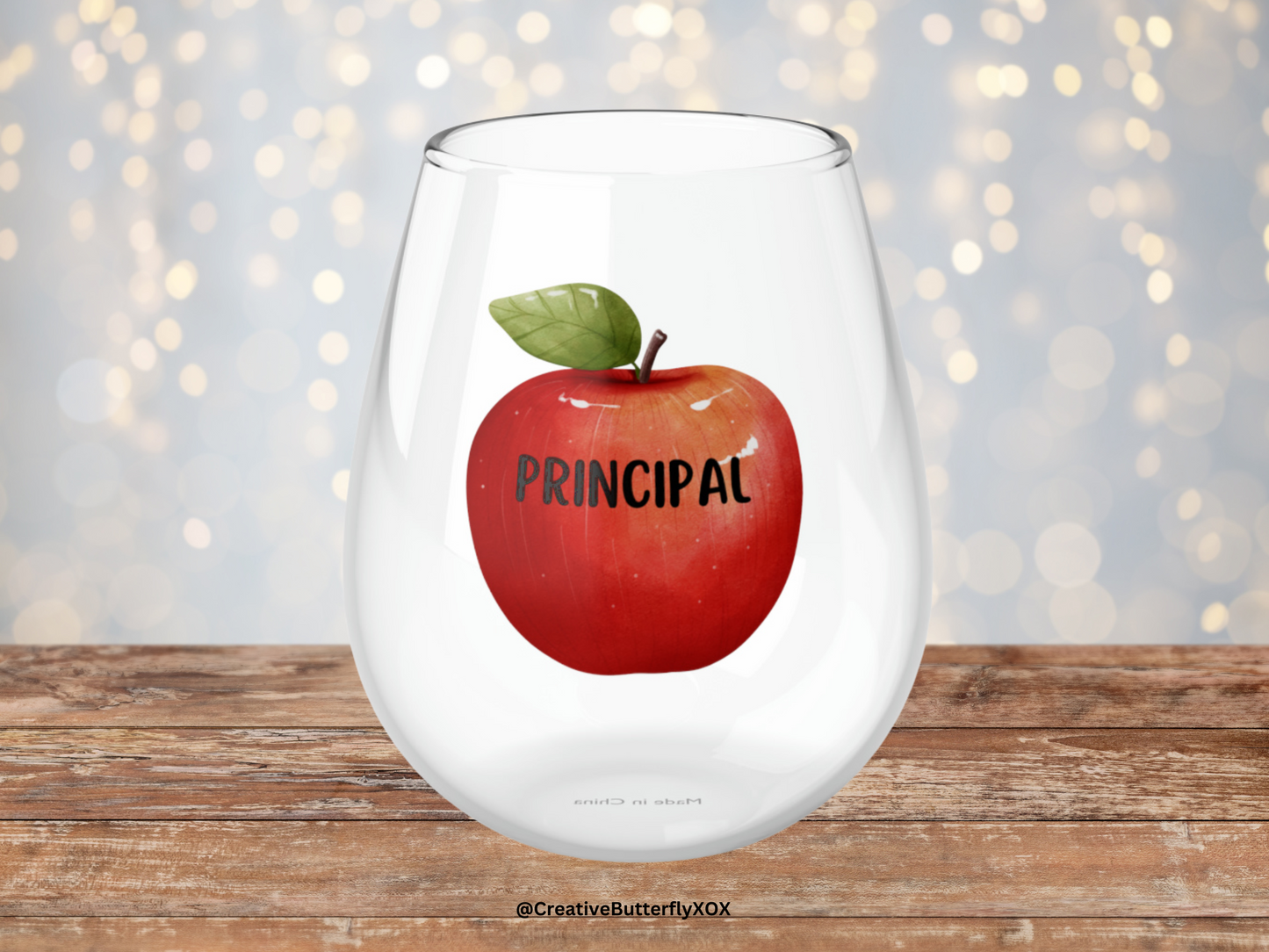 Principal Wine Glass, Head Teacher Wine Glass, Headmaster Wine Glass, Principal Gifts, Head Teacher Gifts, Headmaster Gifts, School Director