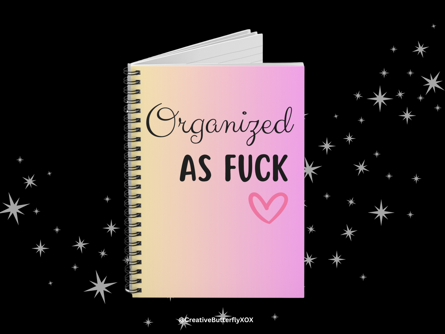 Organized As Fuck Notebook, Funny Notebook Gift, Coworker Gift, Colleague Gift, Gift For Boss, Office Stationery NoteBook, Manager Gift