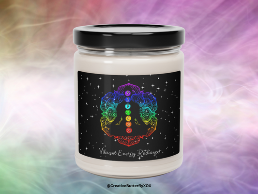 Chakras Candle | Aromatherapy Meditation Candle | Align Your Chakras | Gift for Her | Vibrant Energy Radiance Soy Wax Candle