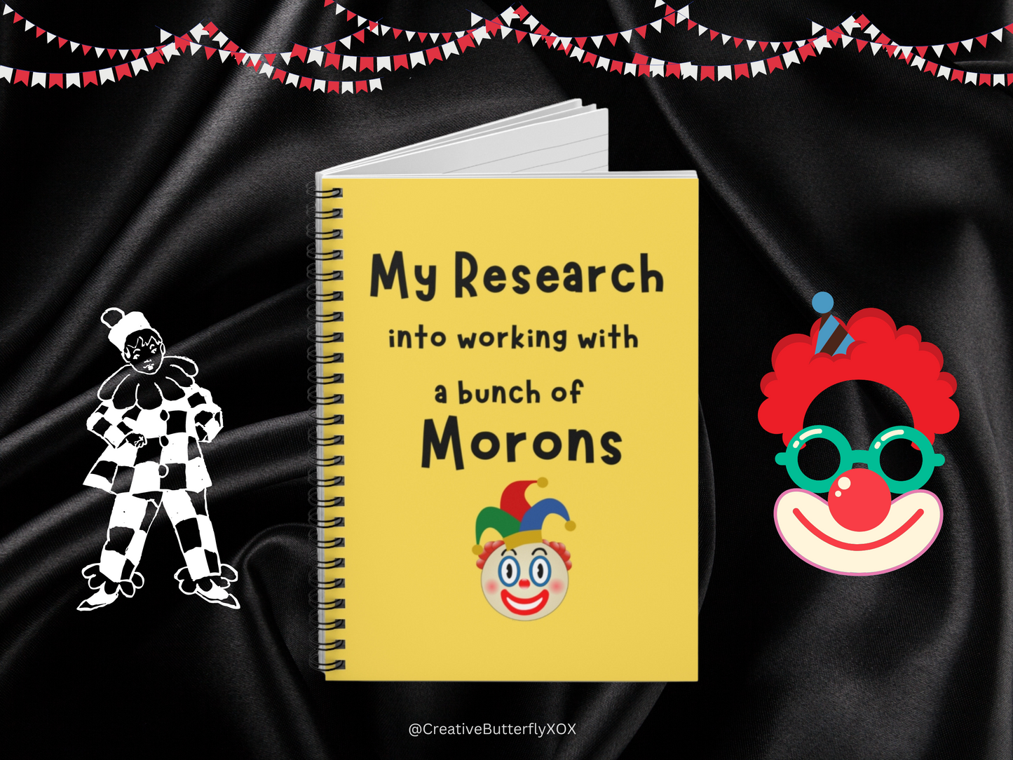 My Research Into Working With Morons Funny Notebook, Sarcastic Funny Gift For Coworker, Funny Gift For Boss, Funny Office Gift Colleague