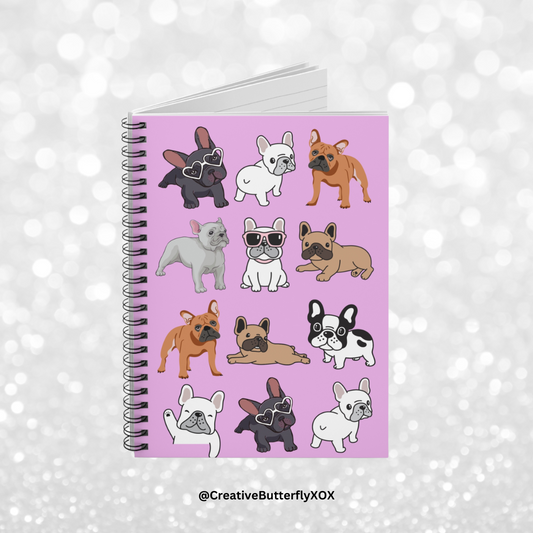 French Bulldog Notebook, French Bulldog Gifts, French Bulldog Stationery, French Bull dog Note Pad, French Bulldog Mom Gift Writing Pad