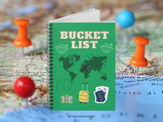 Bucket List Notebook, Travel Plans Notebook, Travel Bucket List Journal, World Map Journal, World Map Notebook, Map Stationery, Travel Gifts