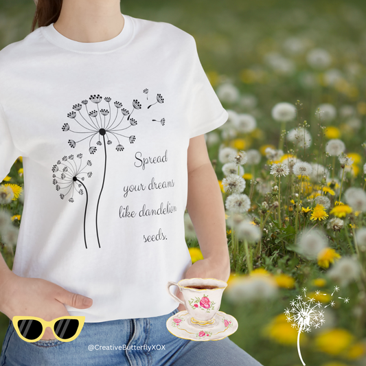 Dandelion Seeds T-Shirt, Boho Dandelion Seeds Shirt, Dandelion Shirt, Wild Flowers Shirt, Bohemian T-Shirt, Hippie Vibes Shirt, Flower Shirt