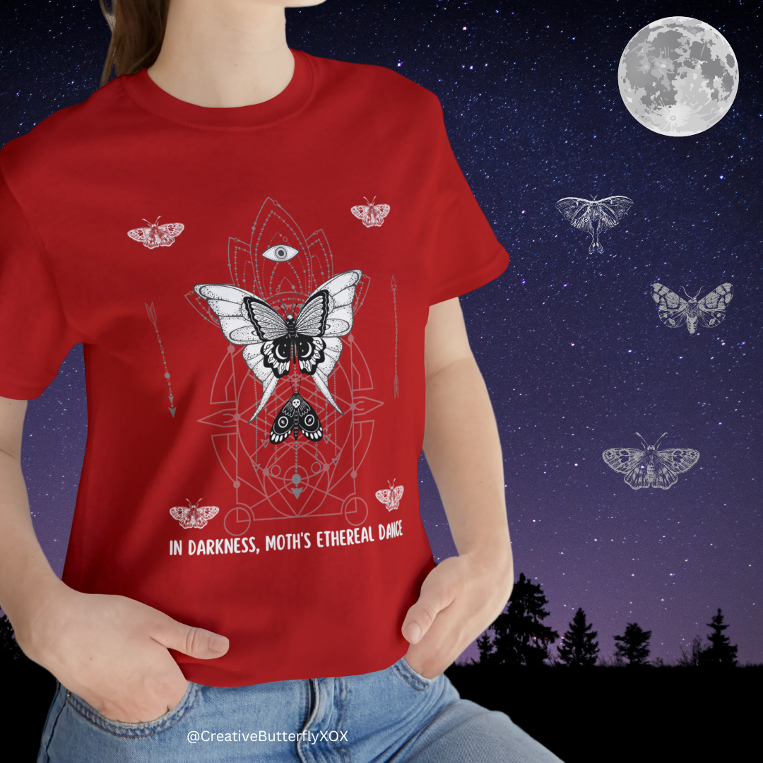 Luna Moth T-Shirt, Moth with All Seeing Eye Shirt, Witchy T-Shirt, Celestial Shirt, Night Moon Shirt, Luna Moth Shirt Unisex