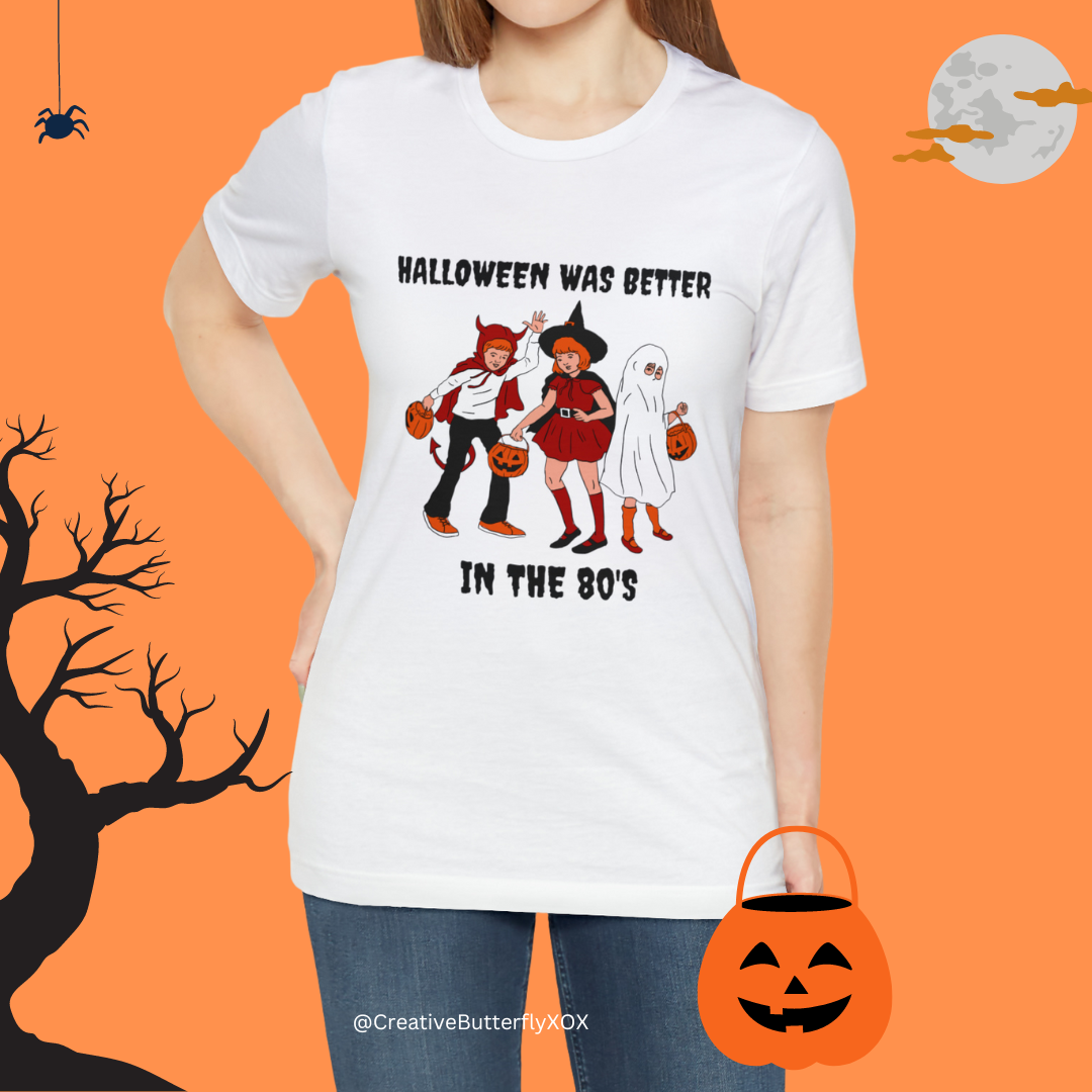 Retro 80s Halloween Shirt, Vintage Halloween T-Shirt, Fall Shirt, Retro Halloween Shirt, 80's Halloween T-Shirt, 80s Vintage Trick or Treat Shirt