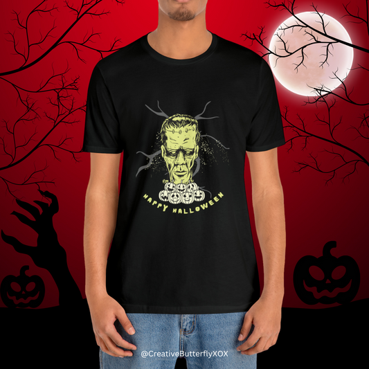 Frankenstein Shirt, Frankenstein's Monster T-Shirt, Frankenstein T-Shirt, Happy Halloween Shirt, Halloween Shirt, Green Monster Shirt Unisex