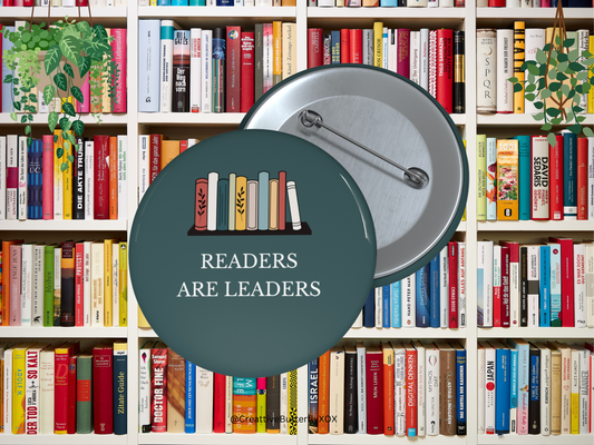 Readers Are Leaders Pin Button, Bookish Gift For Reader, Readers Pin, Readers Button, Love To Read Pin