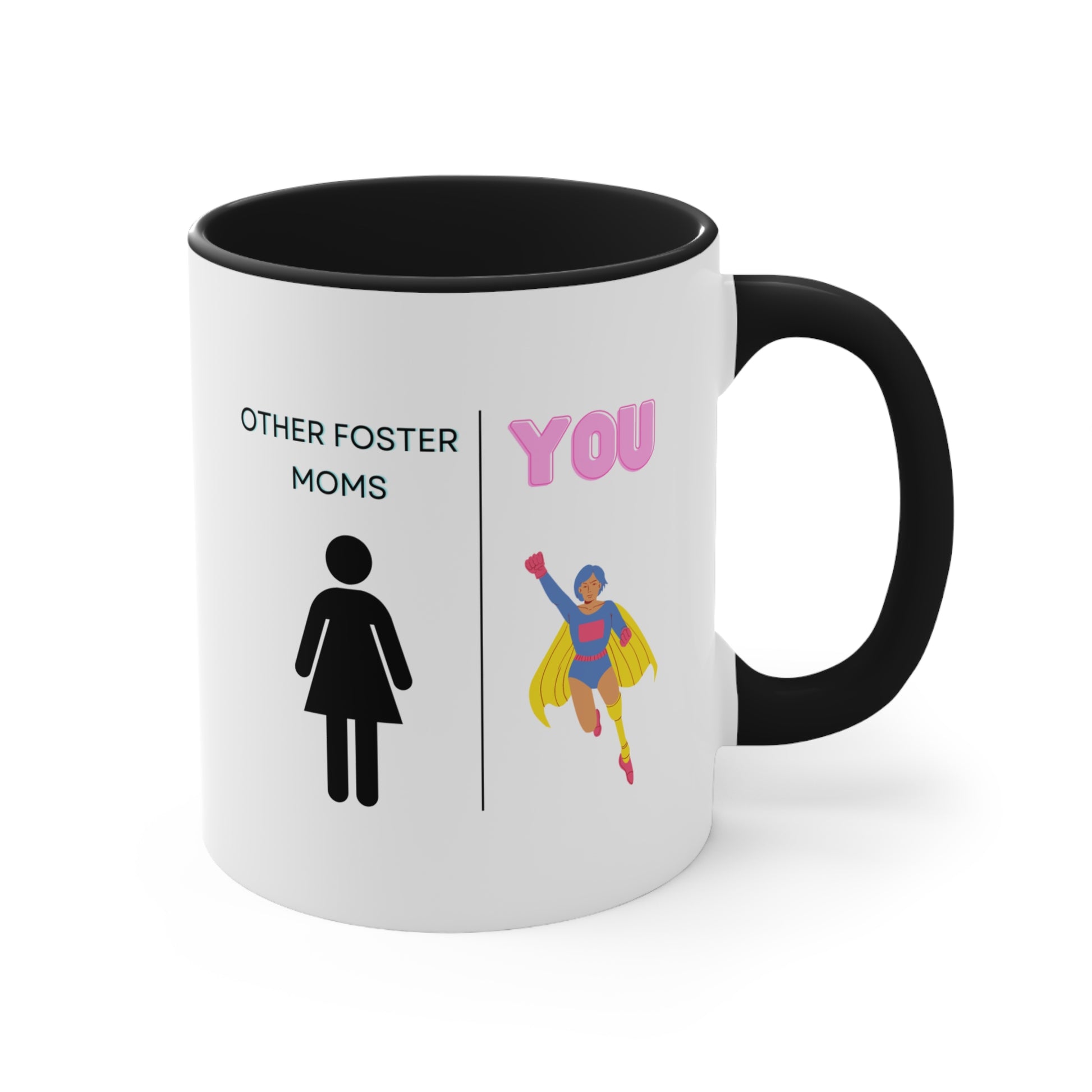 Funny Supermom Foster Mom Mug black color 